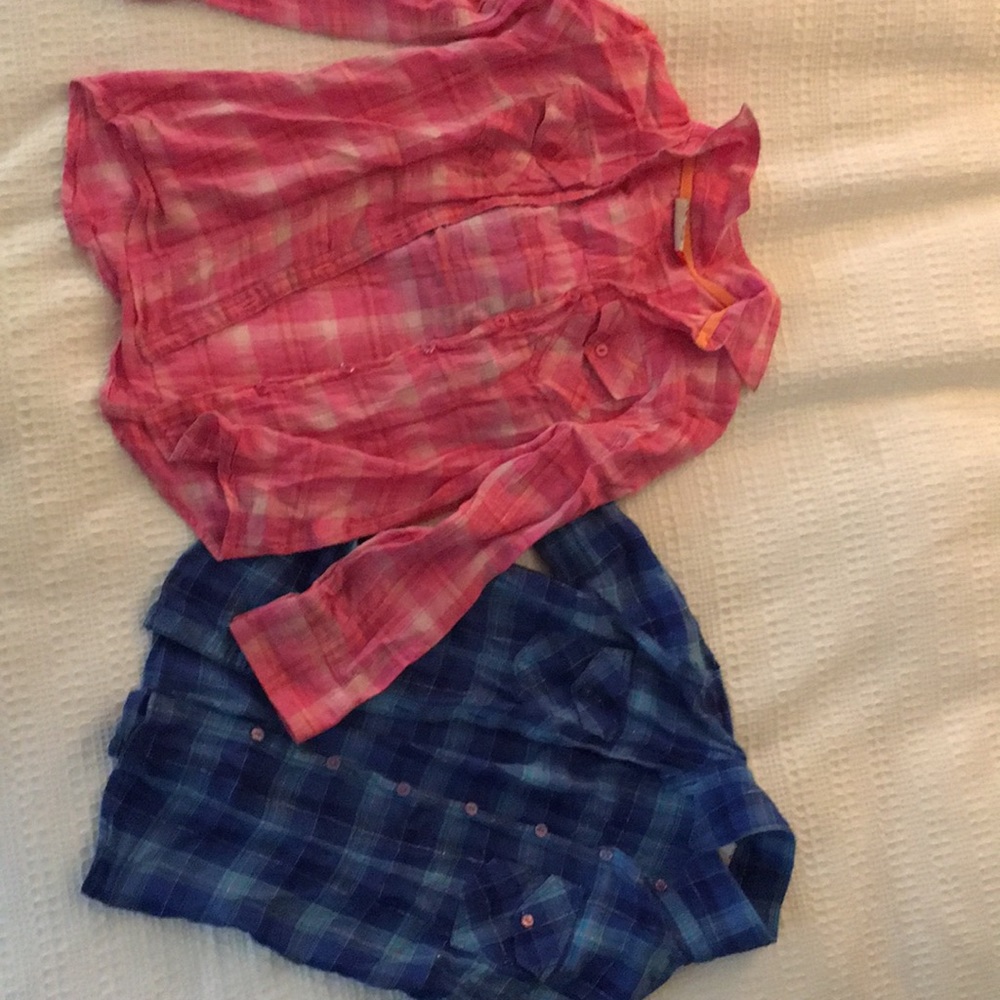 {So} Pink and Blue girls flannel set of two